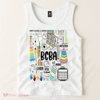 Board Certified Behavior Analyst BCBA Symbols ABA Therapist Tank Top thumb 2
