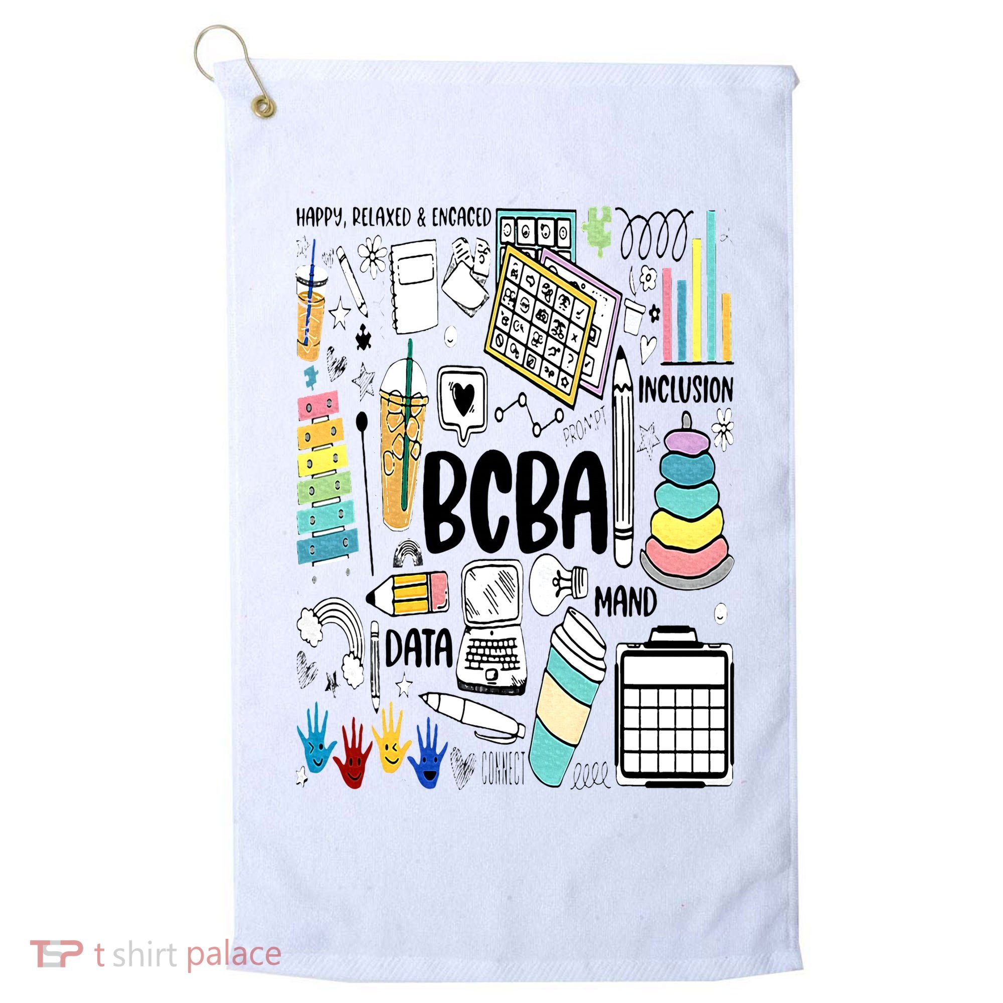 Board Certified Behavior Analyst BCBA Symbols ABA Therapist Golf Towel