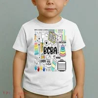 Board Certified Behavior Analyst BCBA Symbols ABA Therapist Toddler T-Shirt thumb 2