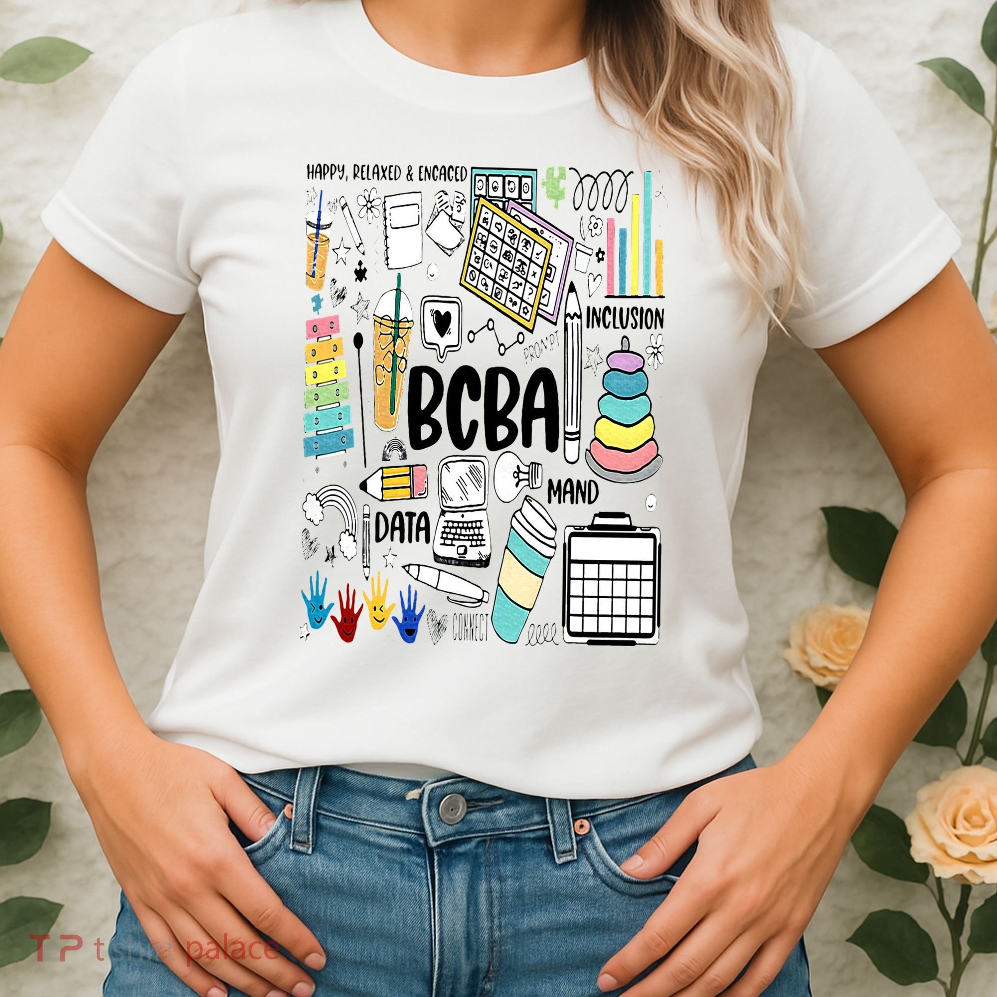 Board Certified Behavior Analyst BCBA Symbols ABA Therapist Women's T-Shirt