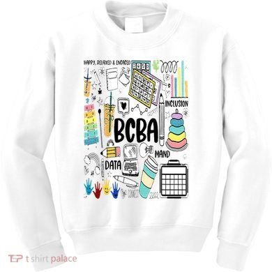 Board Certified Behavior Analyst BCBA Symbols ABA Therapist Kids Sweatshirt