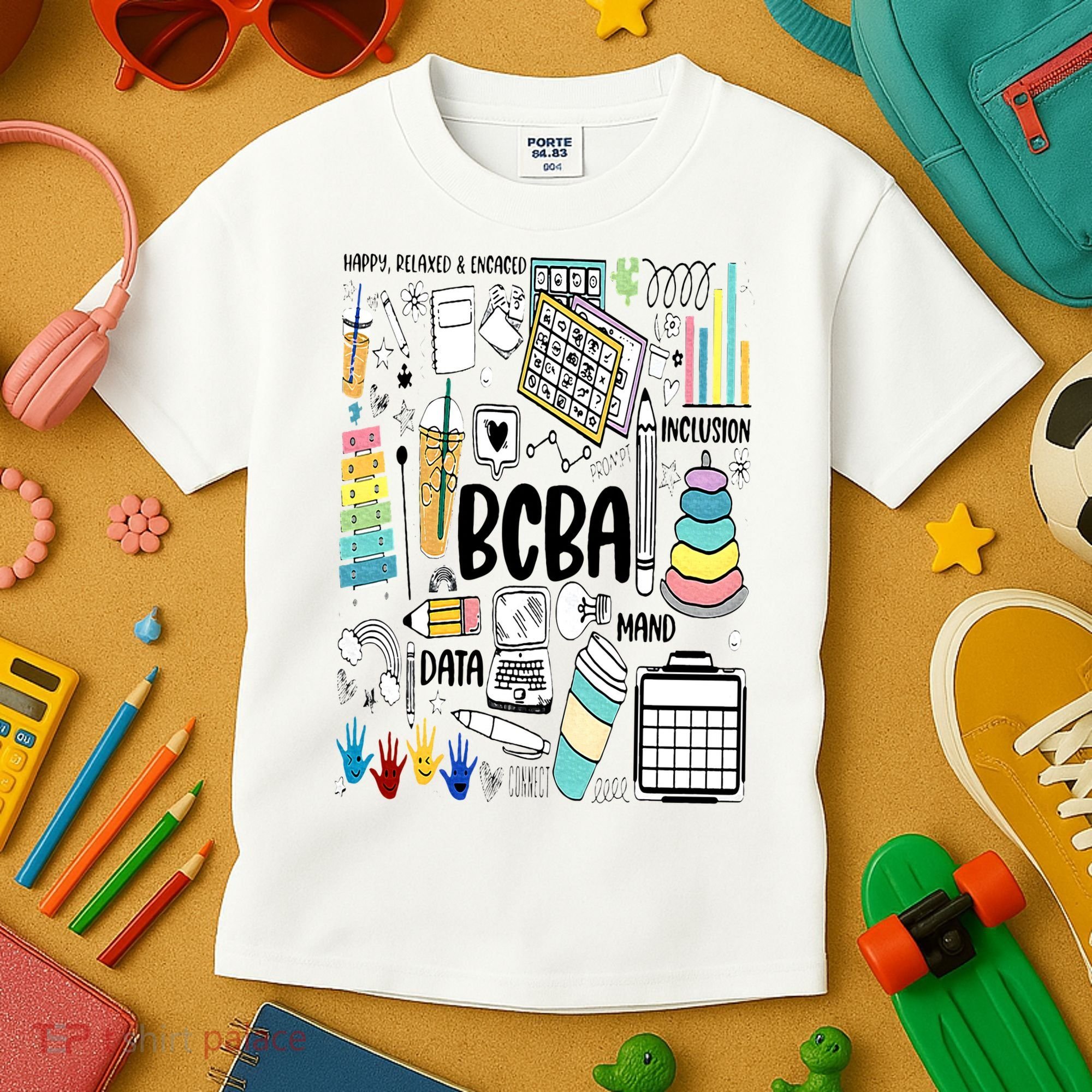 Board Certified Behavior Analyst BCBA Symbols ABA Therapist Kids T-Shirt