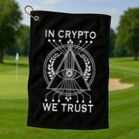 Bitcoins Cryptocurrency Bitcoin In Crypto We Trust Golf Towel thumb 1