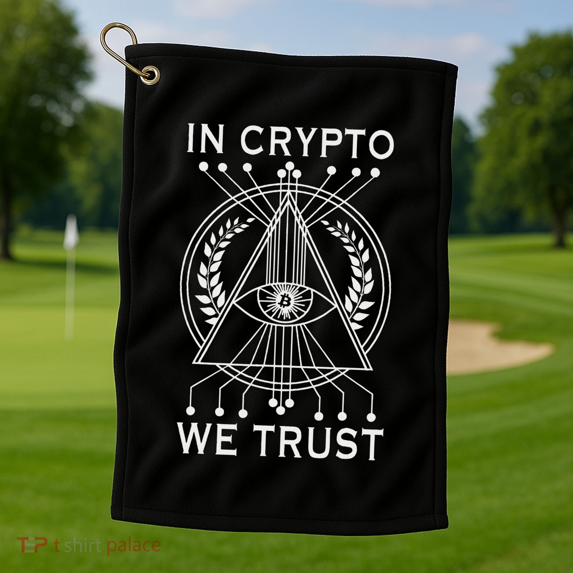 Bitcoins Cryptocurrency Bitcoin In Crypto We Trust Golf Towel