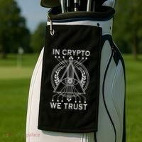 Bitcoins Cryptocurrency Bitcoin In Crypto We Trust Golf Towel thumb 2