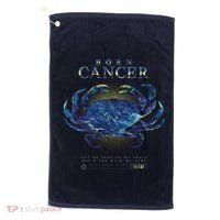 Born Cancer Golf Towel thumb 0