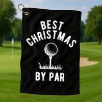 Best Christmas By Par Golf Golf Towel thumb 1