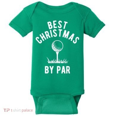 Best Christmas By Par Golf Baby Bodysuit
