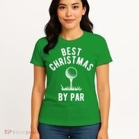 Best Christmas By Par Golf Women's T-Shirt thumb 4