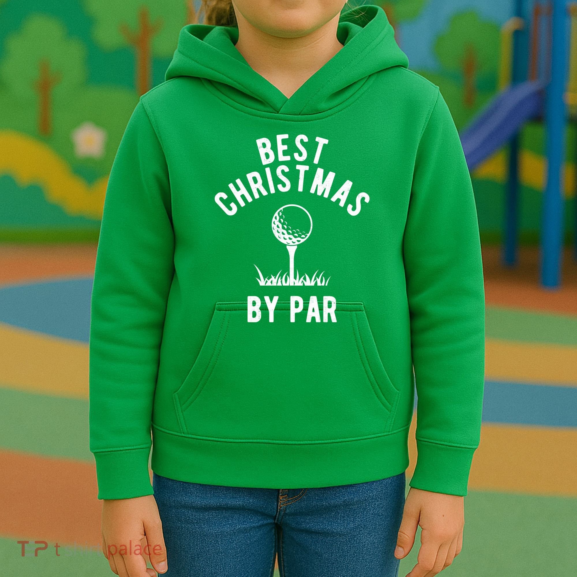 Best Christmas By Par Golf Kids Hoodie