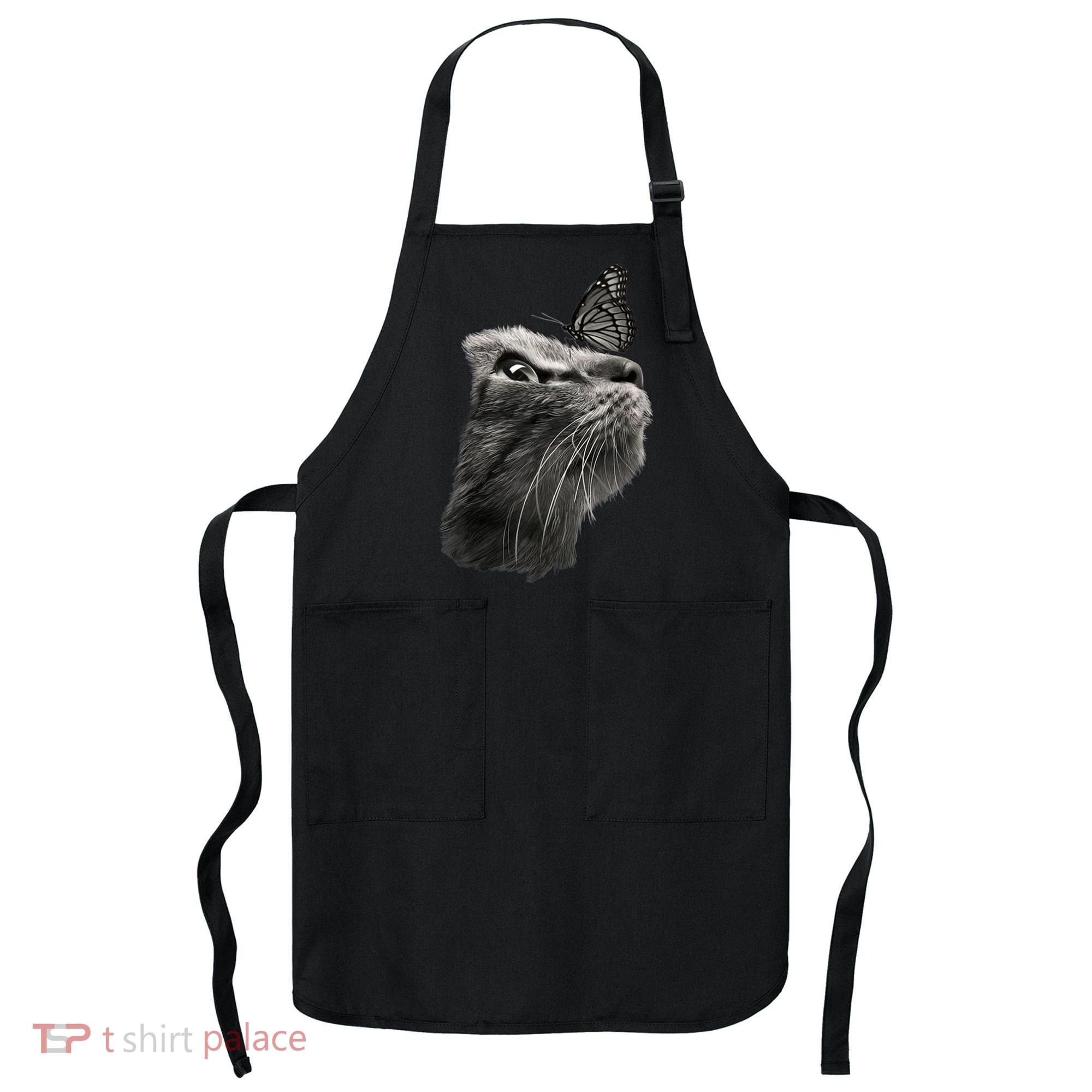 Butterfly & Cat Butterflies Gifts Apron