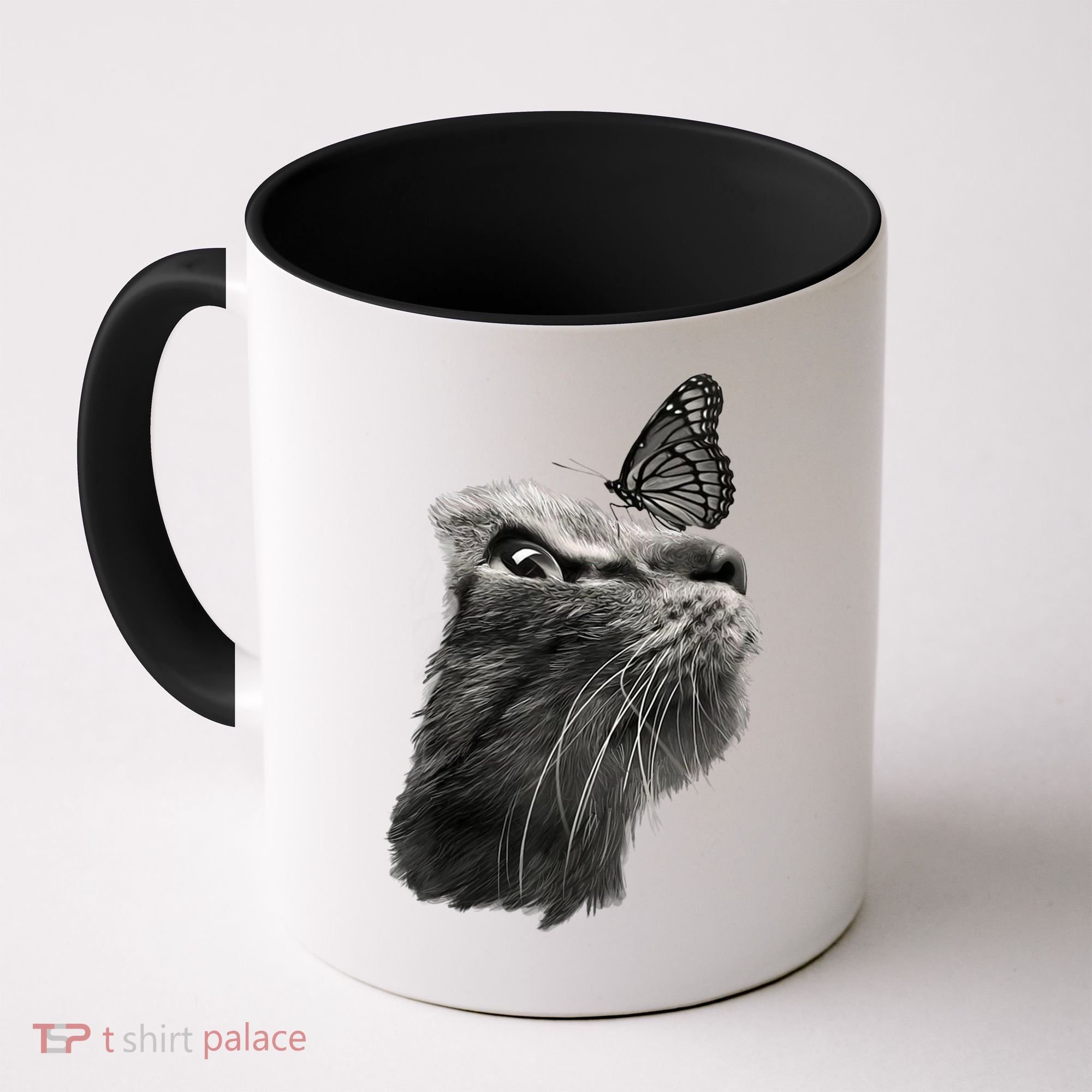 Butterfly & Cat Butterflies Gifts Coffee Mug