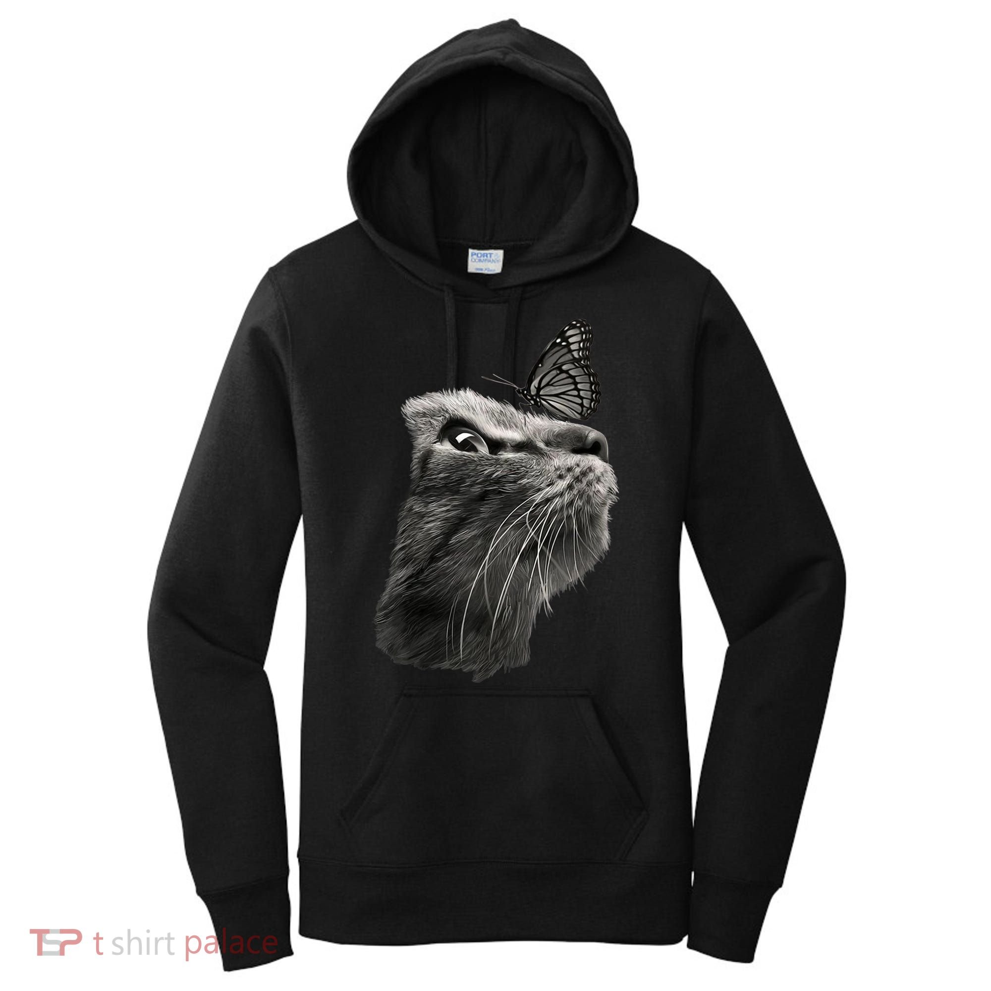 Butterfly & Cat Butterflies Gifts Women's Hoodie