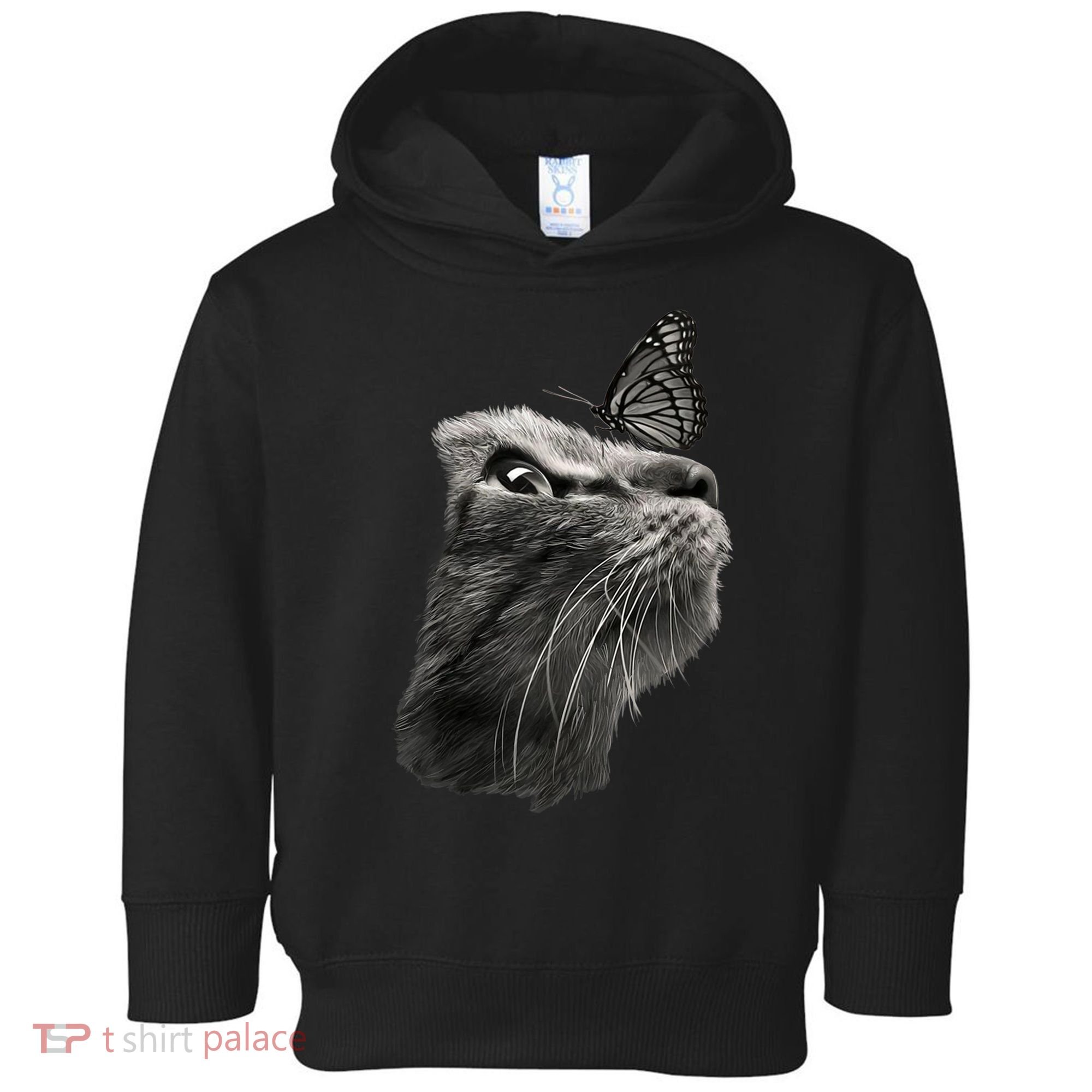 Butterfly & Cat Butterflies Gifts Toddler Hoodie