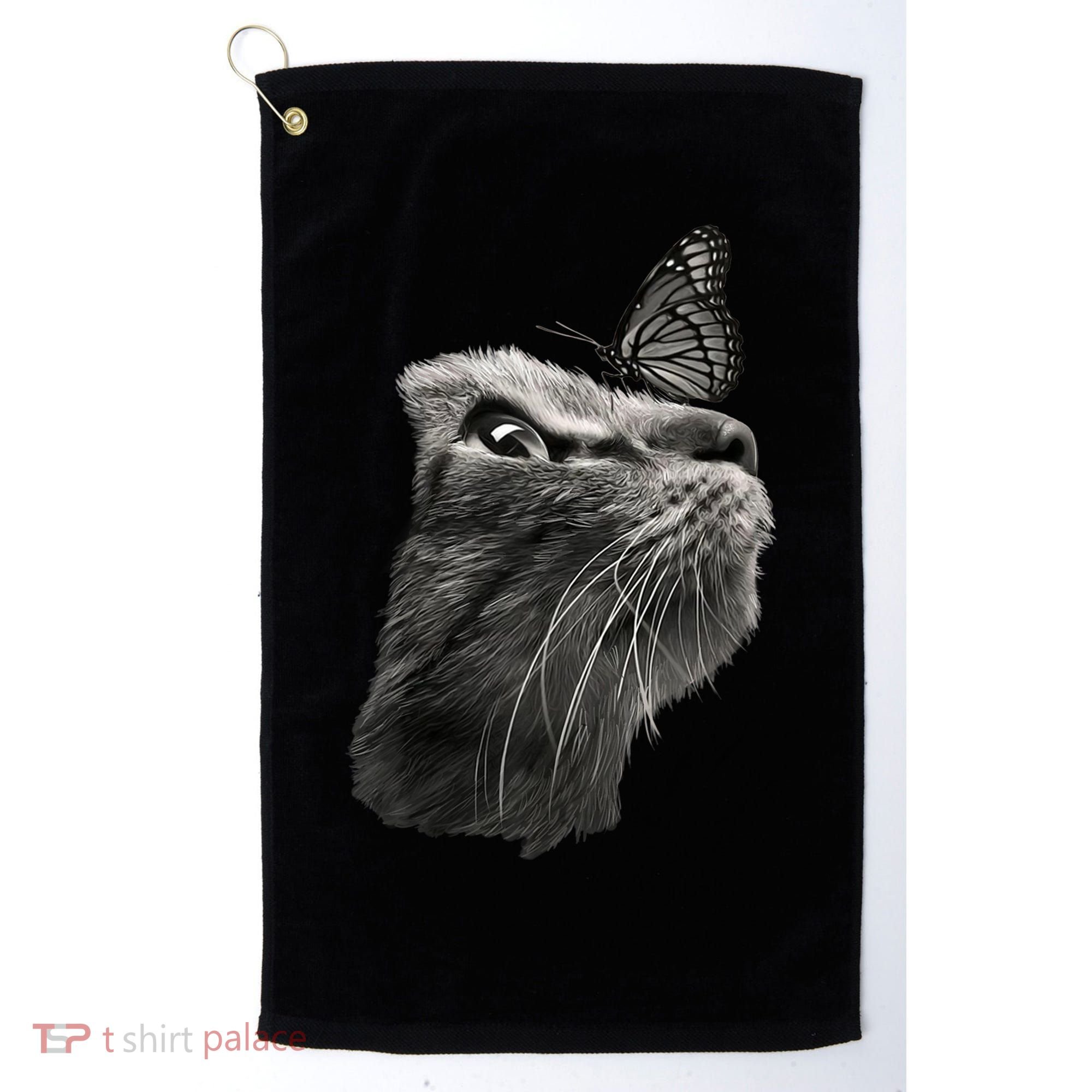 Butterfly & Cat Butterflies Gifts Golf Towel