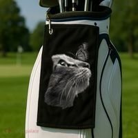 Butterfly & Cat Butterflies Gifts Golf Towel thumb 2