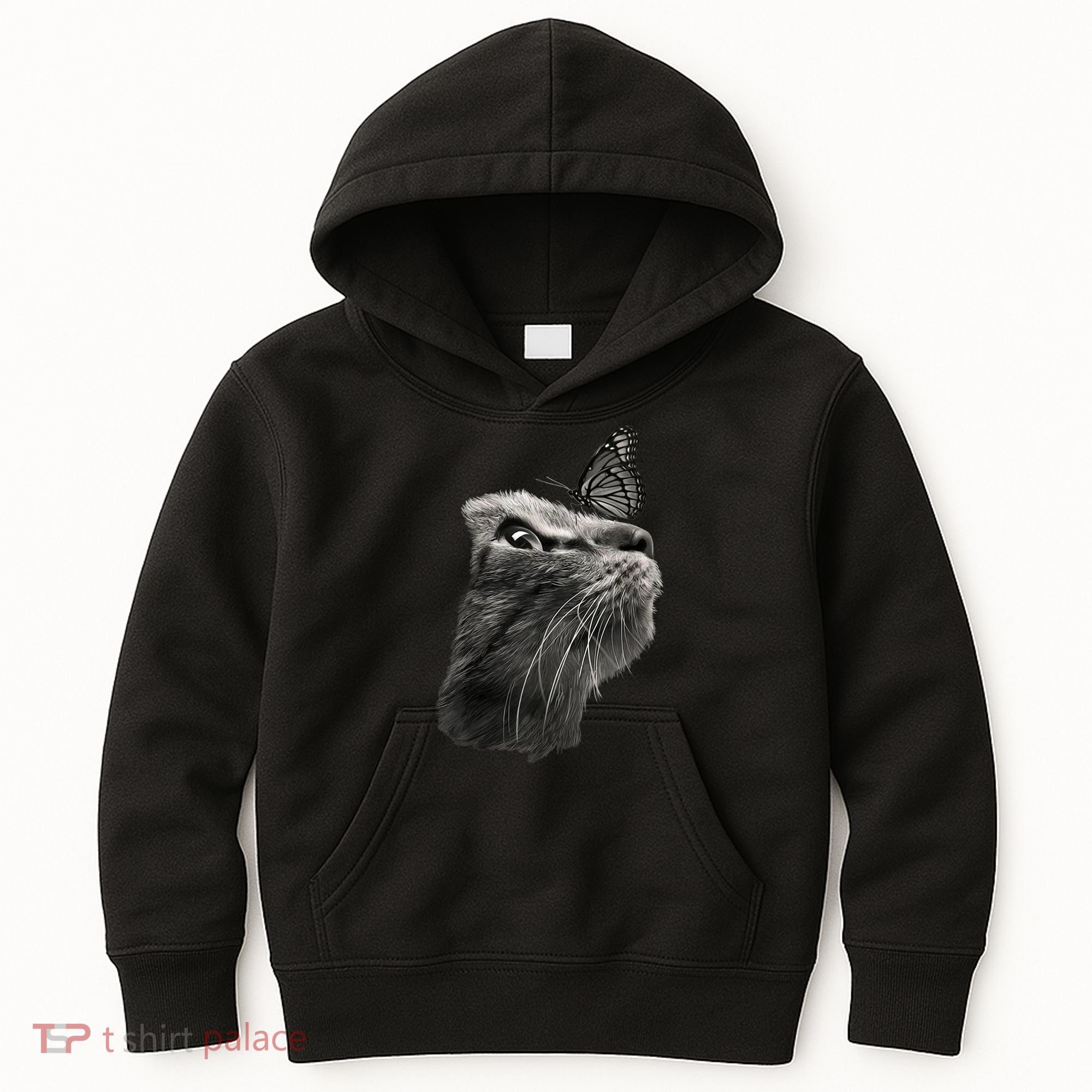 Butterfly & Cat Butterflies Gifts Kids Hoodie