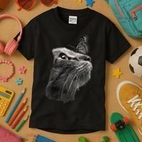 Butterfly & Cat Butterflies Gifts Kids T-Shirt thumb 3