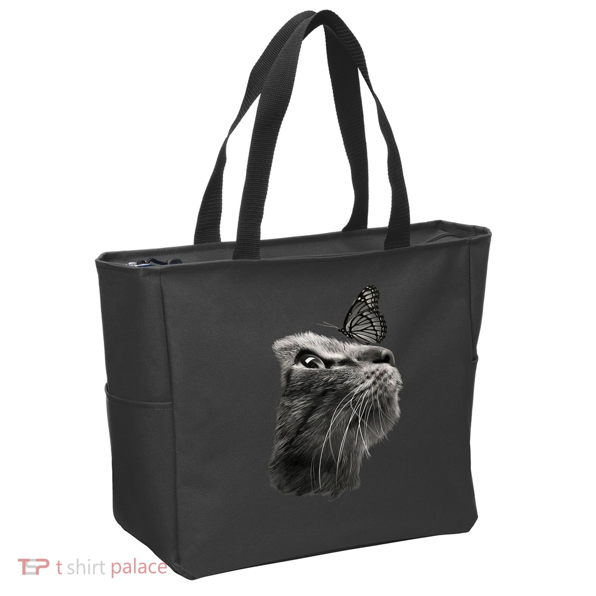 Butterfly & Cat Butterflies Gifts Tote Bag