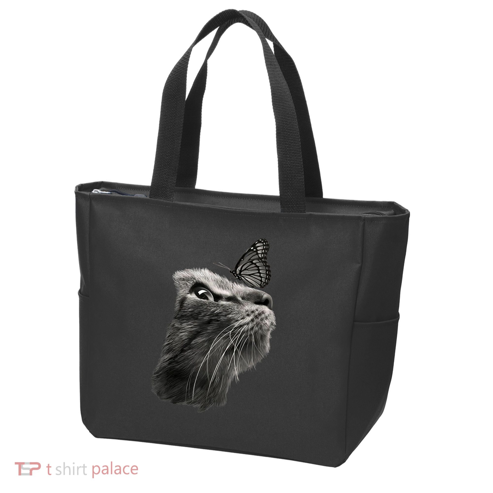 Butterfly & Cat Butterflies Gifts Tote Bag