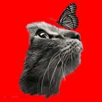 Butterfly & Cat Butterflies Gifts Santa Hat thumb 1