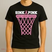 Breast Cancer Basketball Goal Pink Ribbon Awareness T-Shirt thumb 3