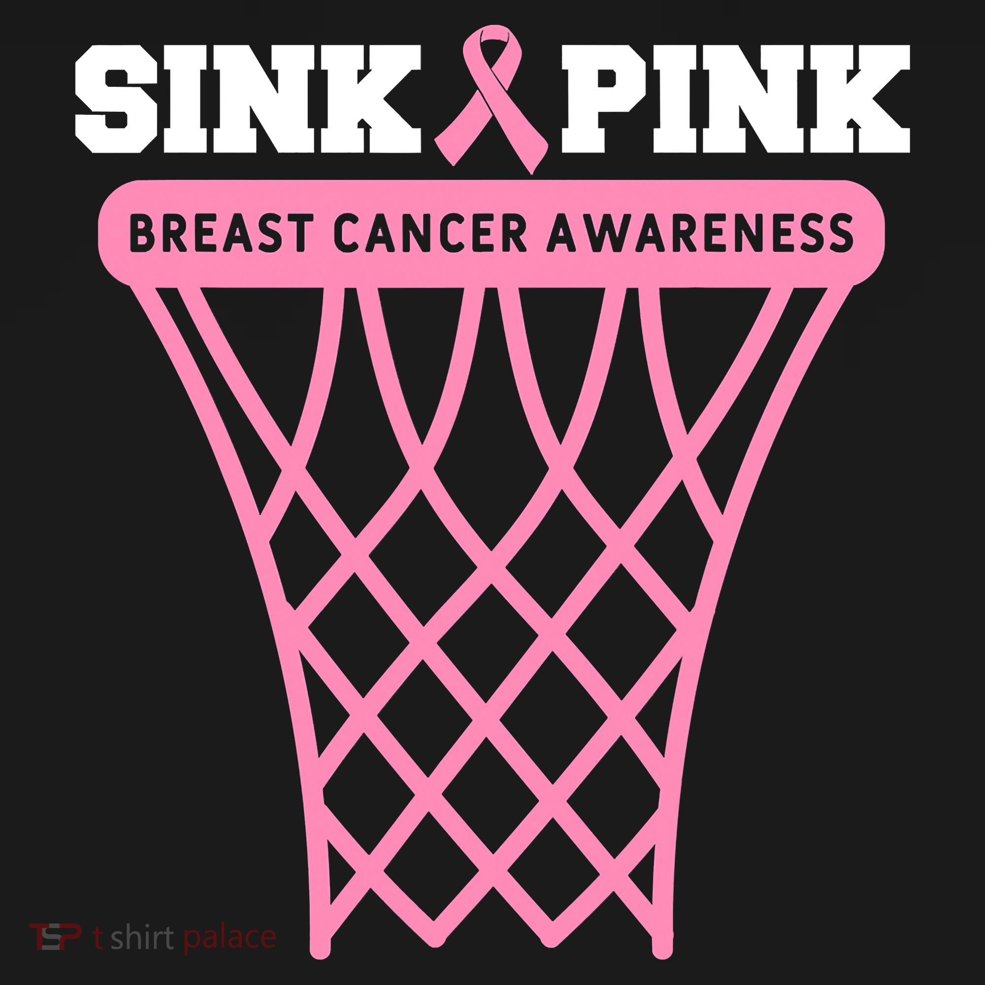 Breast Cancer Basketball Goal Pink Ribbon Awareness T-Shirt
