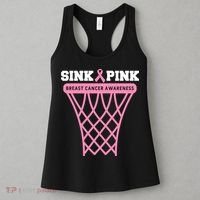 Breast Cancer Basketball Goal Pink Ribbon Awareness Women's Tank Top thumb 3