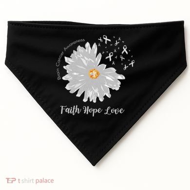 Brain Cancer Brain Cancer Awareness USA-Made Doggie Bandana