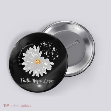 Brain Cancer Brain Cancer Awareness Button