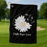 Brain Cancer Brain Cancer Awareness Golf Towel thumb 1
