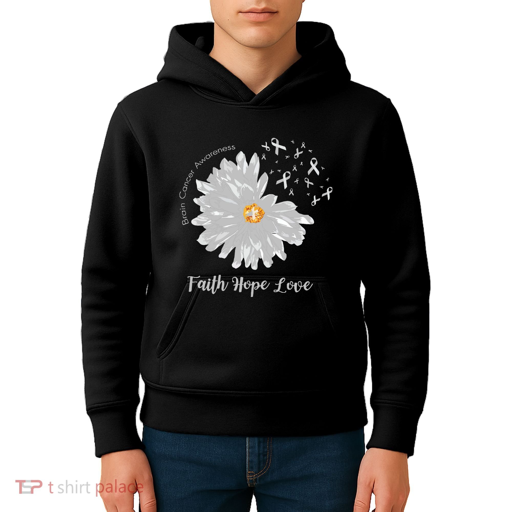 Brain Cancer Brain Cancer Awareness Kids Hoodie