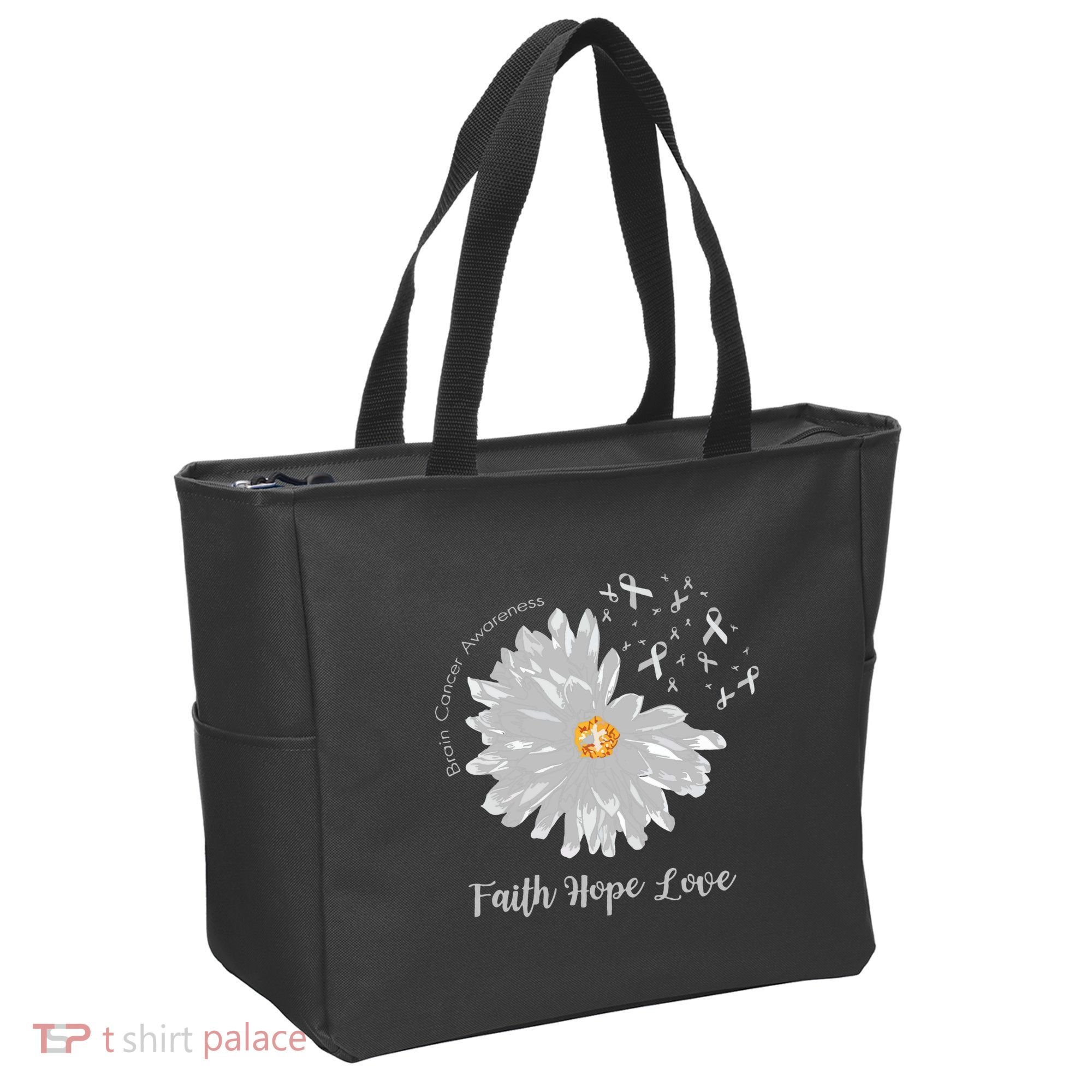 Brain Cancer Brain Cancer Awareness Tote Bag