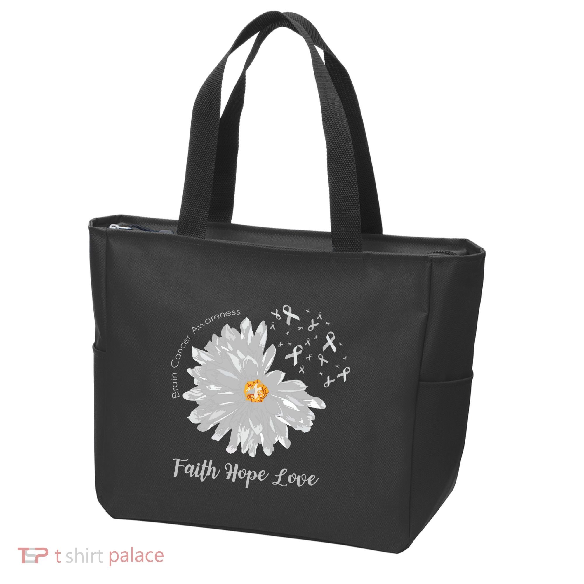 Brain Cancer Brain Cancer Awareness Tote Bag