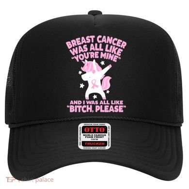 Breast Cancer Bitch Please Quote Funny Unicorn Hat