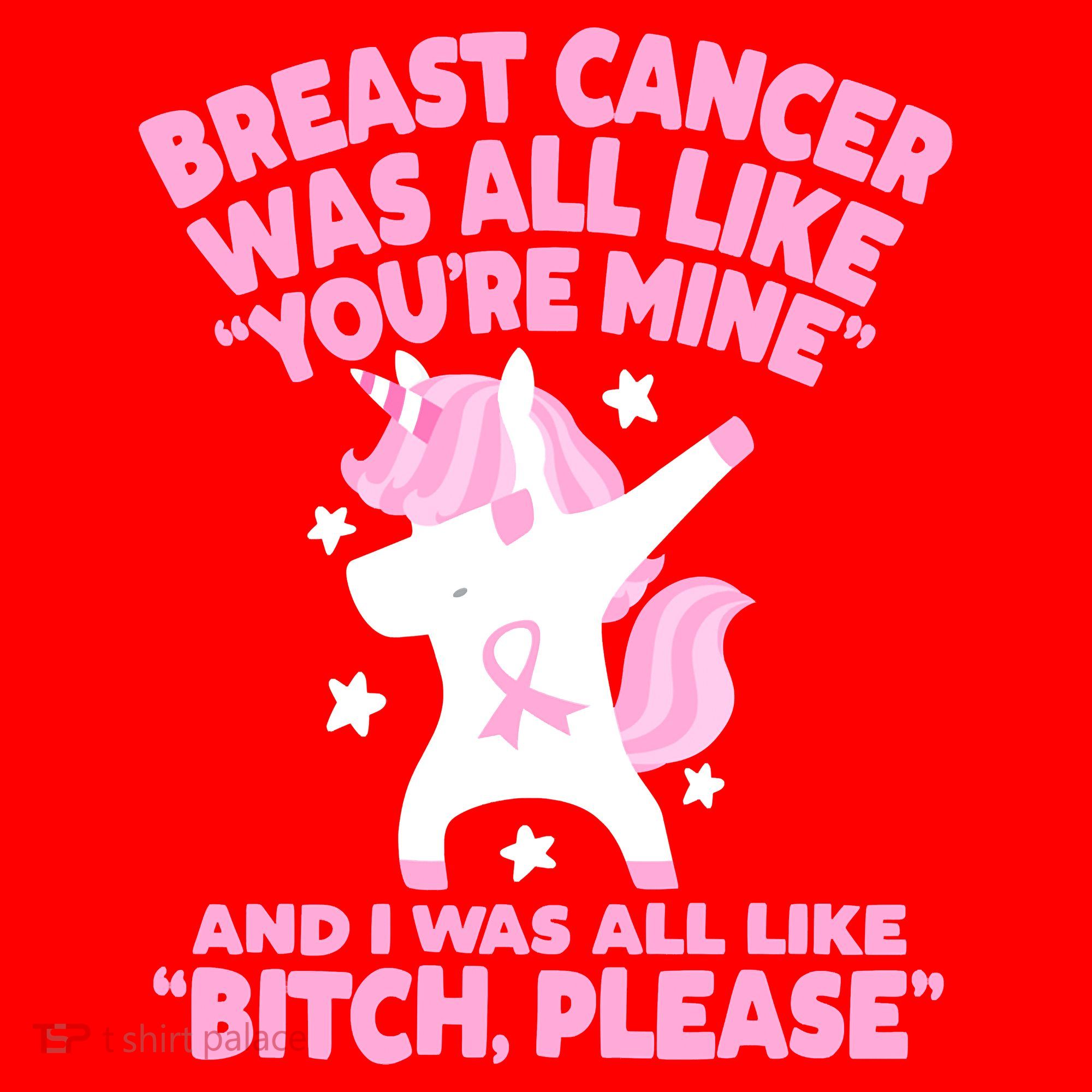 Breast Cancer Bitch Please Quote Funny Unicorn Santa Hat