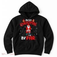 Best Christmas By Par Ugly Christmas Golf Santa Claus Hoodie thumb 0