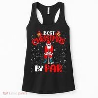 Best Christmas By Par Ugly Christmas Golf Santa Claus Women's Tank Top thumb 0