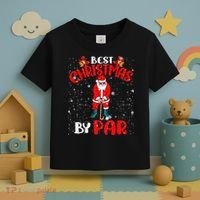 Best Christmas By Par Ugly Christmas Golf Santa Claus Toddler T-Shirt thumb 3