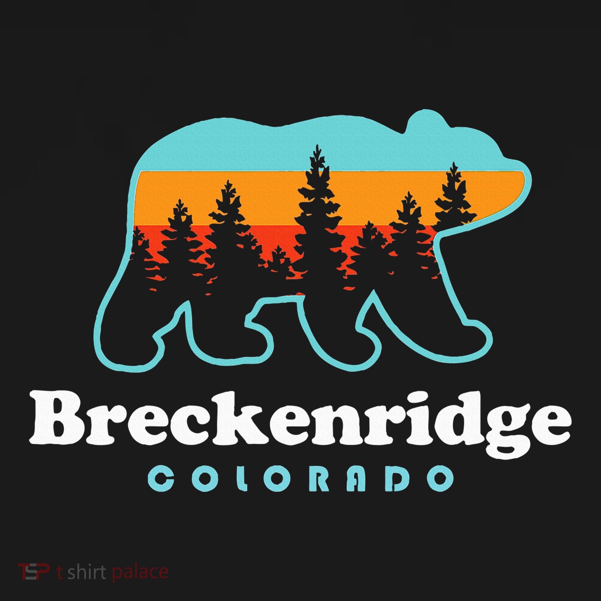 Breckenridge Colorado Bear Mountains Trees Hoodie