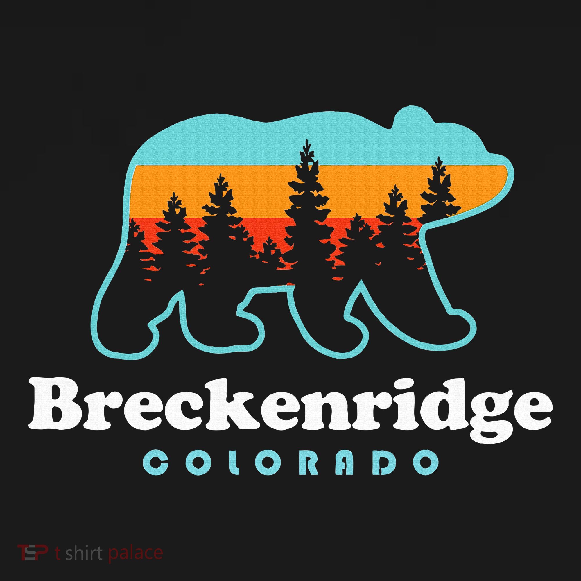 Breckenridge Colorado Bear Mountains Trees T-Shirt