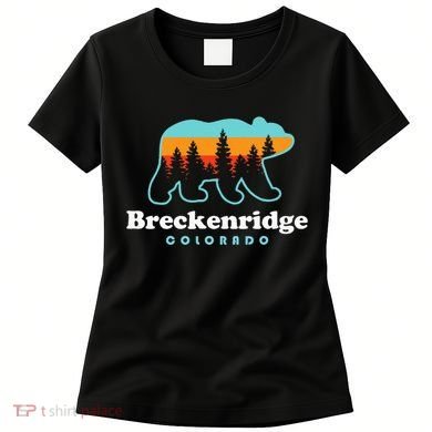 Breckenridge Colorado Bear Mountains Trees Women's T-Shirt