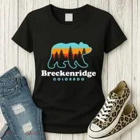 Breckenridge Colorado Bear Mountains Trees Women's T-Shirt thumb 3