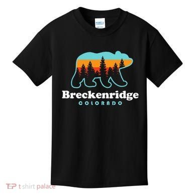 Breckenridge Colorado Bear Mountains Trees Kids T-Shirt