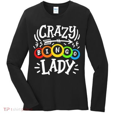 Bingo Crazy Bingo Lady Women's Long Sleeve Shirt