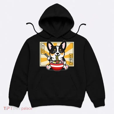 Black Corgi Hoodie