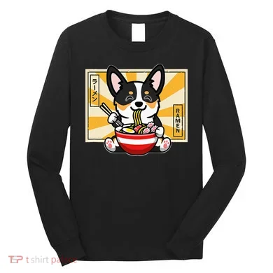 Black Corgi Long Sleeve Shirt