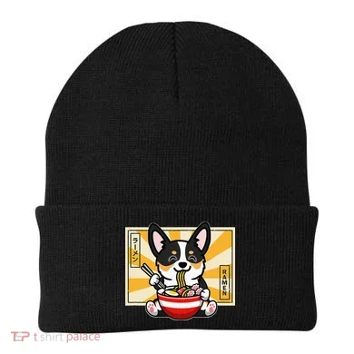 Black Corgi Beanie
