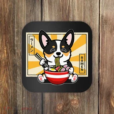 Black Corgi Coaster