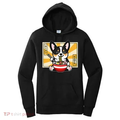 Black Corgi Women's Hoodie
